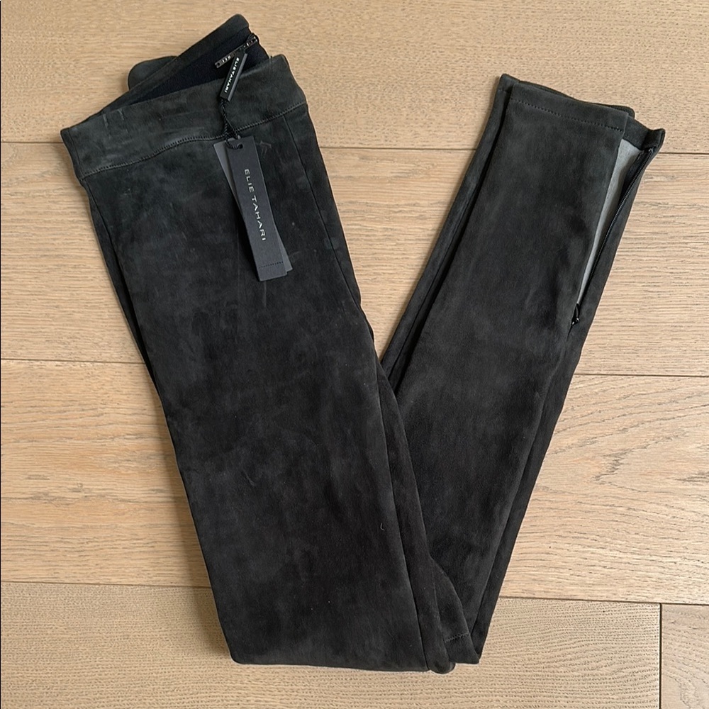 Charcoal ELIE TAHARI suedeLeggings